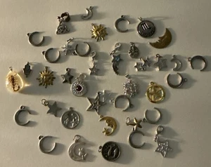 Vintage-jetzt 40 Stück Astrologie Sterne Mond Anhänger Charms Basteln Schmuck Redesign - Bild 1 von 4