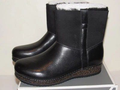 Botas fresadas cerosas Dansko McKenzie 40 EU para mujer 9 cuero negro piel de oveja invierno Foto 1 de 4