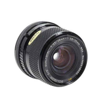 Lente focal dual Canon FD Brech Soligor 28 mm f/3,5 + 35 mm f/3,8 CD (piezas/reparación) Foto 1 de 4