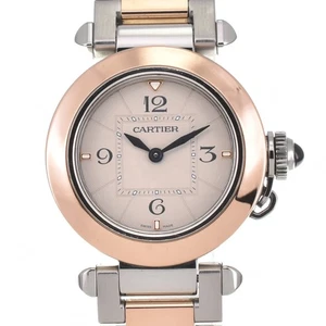 discount CARTIER Pasha de Cartier W2PA0007 SS/K18PG Silver Dial Ladies A#138423 - Picture 1 of 9