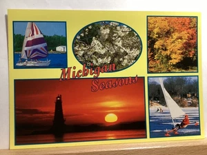 A State for All Seasons, Greetings from Michigan: - Vintage Postcard - Picture 1 of 3