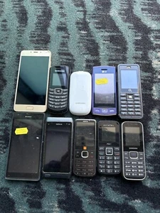 Job Lot 226 - 10x Untested Mixed Models Faulty Mobile Phones Spares Repairs - Photo 1/2
