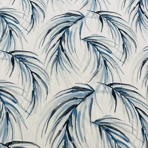 Harlequin Alvaro Fabric 8.6m Blue/White Grey Leaves  (RRP £65  per metre) - Picture 1 of 8