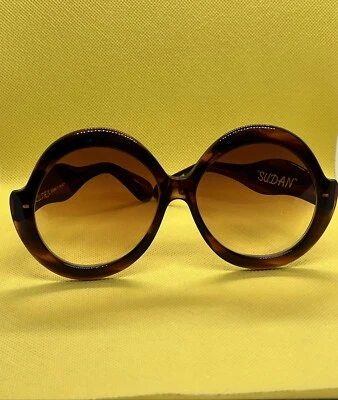 ULTRA DESIGNS BY BRANDY Vtg 60s Burgundy "Sundan” Retro Sunglasses Rare - Image 1 of 4