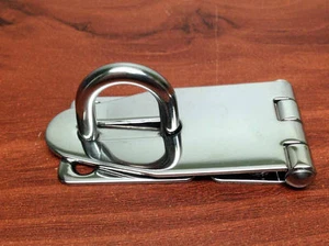 MARINE BOAT STAINLESS STEEL 304 SAFETY HASP / HINGE 3 1/3" by 1.2" LONG HARDWARE - Picture 1 of 4