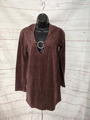 Plush & Lush Victoria's Secret Women's Brown Dress Hoodie Tunic Size S - Image 1 of 4