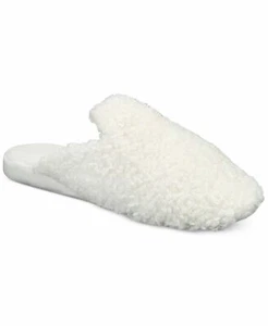 Charter Club Faux Sherpa Slip-on Slippers, Memory Foam - Picture 1 of 2