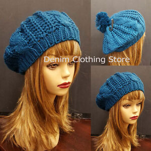 Winter Knit Beanie Hats for Women Chunky Cable Knit Warm Slouchy Beanie Hat Girl