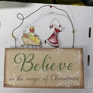 Letrero “Cree en la magia de la Navidad” • Decoración de pared colgante - Imagen 1 de 6