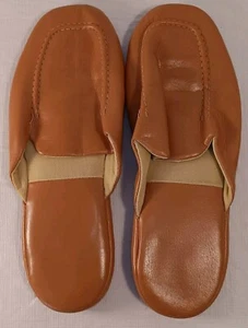 Pantofole da viaggio vintage JOHNNIE WALKER in pelle da uomo taglia 8 1/2" - Foto 1 di 9