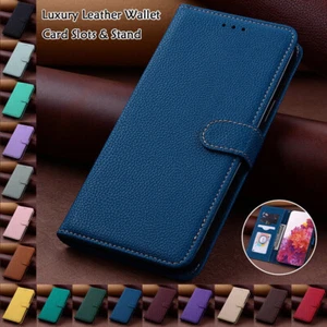 For Samsung S25 S24 FE S23 Ultra S22+ Leather Flip Phone Wallet Stand Case Cover - Picture 1 of 61