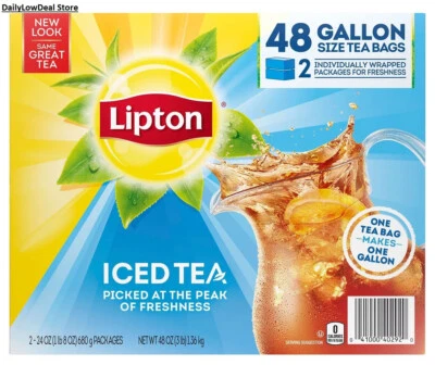 Lipton Iced Tea, Gallon Size Tea Bags (48 ct.) FRESH - FAST SHIPPING