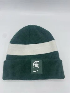 Nike MICHIGAN STATE SPARTANS MSU NCAA Beanie Stocking HatAdult Green White Osfm - Picture 1 of 3