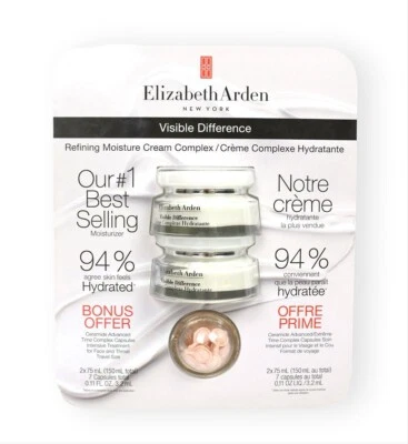 Elizabeth Arden Refining Moisture Cream Complex 2-pack, 2 x 75 ml + 7 Capsules - Image 1 of 3