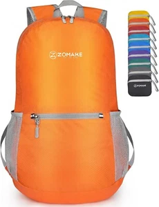 ZOMAKE Ultra Lightweight Hiking Backpack 20L Orange Packable - Picture 1 of 3
