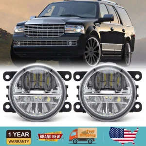 LED Clear Fog Lights Bumper Lamp For Lincoln Navigator 2007-2014 Left+Right Side - Imagen 1 de 14