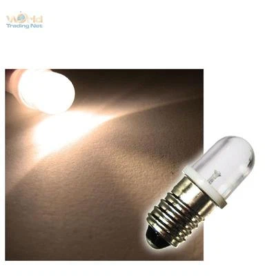 WORLD-TRADING-NET 10x E10 LED-Lampen WARMWEISS 12V LEDs BIRNE Sockel E 10