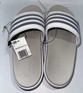 Adidas Mujer ADILETTE Plataforma Toboganes Sandalias, Blanco Sin Cordones NUEVO - Envío Gratis - Imagen 1 de 4