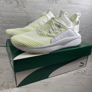 Puma Tsugi Jun Pace 366068 01 White Pale Lime Yellow Running Shoes US 14 Women’s - Picture 1 of 12