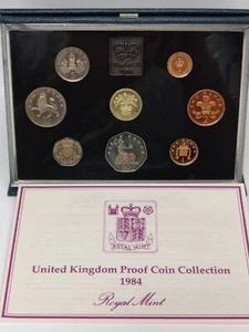 1984 UNITED KINGDOM PROOF COIN COLLECTION - Picture 1 of 7