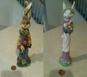 Hombre Mujer Conejo Coleccionable Hombre Mujer Libros Flores Conejo CONJUNTO PAQUETE - Imagen 1 de 2