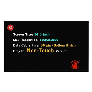 Non-Touch LCD LED Display Screen for Dell PN HN4TM DP/N 0HN4TM 14" FHD 30 Pins - Picture 1 of 4