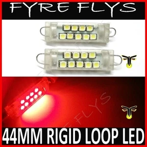 Bombillas LED rojas 44mm bucle rígido 9 211-2 212-2 214-2 578 puertas luces cortesía #S3 - Imagen 1 de 5