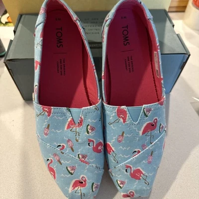 Холщовые слипоны с принтом фламинго Tom's - Изображение 1 из 4
