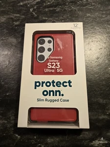 onn. Slim Rugged Handyhülle für Samsung Galaxy S23 Ultra 5G 12' Sturzschutz - Bild 1 von 2