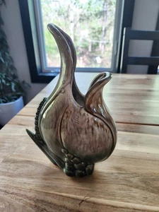 VINTAGE HULL POTTERY EBB TIDE VASE, GREEN BROWN SEA NAUTICAL ORGANIC POD #109 - Picture 1 of 7
