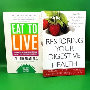 Lot 2 Health Books Eat To Live Weight Loss Digestive Gut Health Diet Nutrition - Imagen 1 de 20
