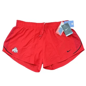 Nike Ohio State Buckeyes Running Shorts Women’s Large Red Lined Gym Workout NWT - Picture 1 of 9