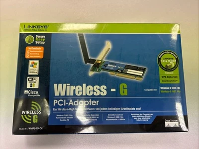 Linksys Wireless G PCI 32Bit Wi-Fi Adapter - WMP54G-DE NEU OVP - Bild 1 von 4