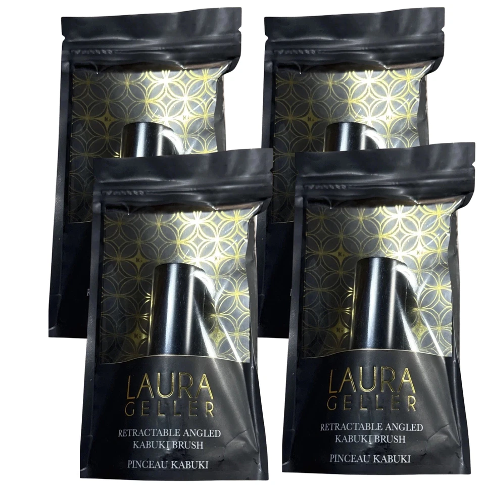 4 Pack Laura Geller Retractable Angled Kabuki Brush Makeup Travel Brush New - Image 1 of 1