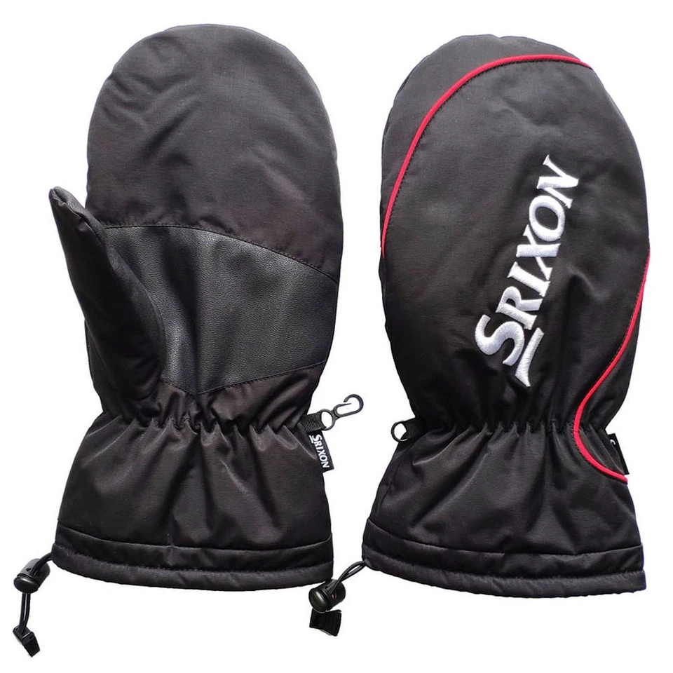Guantes de carrito de golf Srixon Winter Mittens (negro/rojo, talla única) 2025 NUEVO Foto 1 de 1