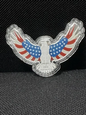 AMERICA THE FREE - MOEDA DE PRATA FINA DE 2 ONÇAS COM ÁGUIA CARECA #-1058 DE 2500 - Imagem 1 de 4