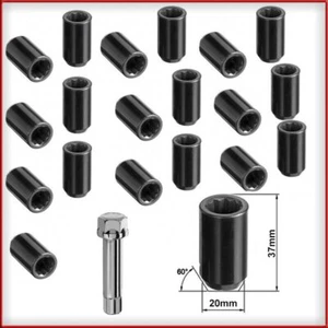 20 Sternmuttern schmaler Schritt 12x1,5x37 Durchm. 20mm Kegelsitz Grad + Schlüssel - Bild 1 von 1