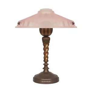 Einzigartige Art Déco Messingleuchte "BLANKENFELDE" Tischlampe Bankerlampe - Bild 1 von 23
