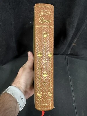 The Complete Poetical Works of Sir Walter Scott, Crowell 1894 LEATHER - Image 1 of 4