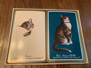 C & O Eisenbahn Spielkarten Set - Neu im Karton - Katzen - Bild 1 von 3