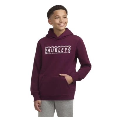 Толстовка с капюшоном флисовая для мальчиков Hurley большая 14/16 - красная - Изображение 1 из 3