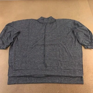 Zenana Women's Size Large Oversized Charcoal Heather Cozy Knit Pullover Top New - Picture 1 of 7