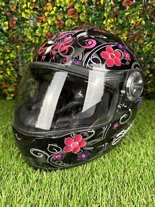 SCORPION EXO-500 Dahlia 2 Street Helmets Floral Hawaiian Black Pink Adult Medium