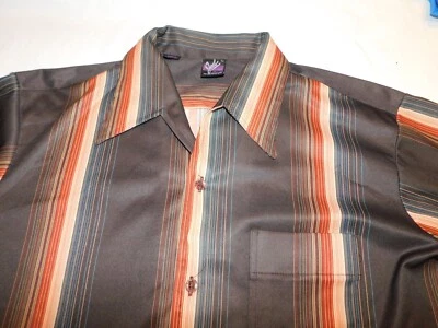 CAMISA DISCOTECA DE COLECCIÓN AÑOS 70 ROCKABILLY HIPSTER JOEL RAYAS CUELLO MULTI DAGA PARA HOMBRE L Foto 1 de 4