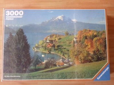 Ravensburger Puzzle 3000 PEZZI panorama - otto maier - 1989 nature mountain - Immagine 1 di 4