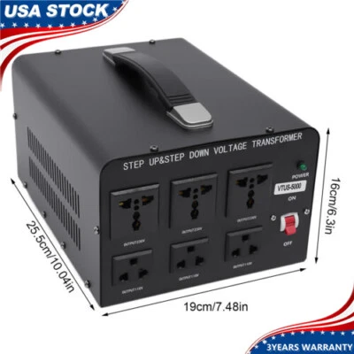 5000W Watt Voltage Converter Transformer Step Up Down 110V to 220V 220V to 110V - Image 1 of 4