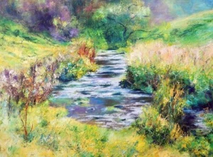 ORIGINAL FREER River Windrush Cotswolds burford country life rural oil PAINTING - Picture 1 of 1