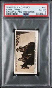 1931 Wills Cinema Stars Tobacco Ann & James THE GIRL OF THE GOLDEN WEST 40 PSA 6