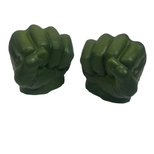 Hasbro 2011 Marvel Incredible Hulk Green Foam Hands Fists Gloves MCU Avengers - Picture 1 of 8