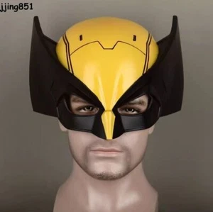 Deadpool 3 Wolverine PVC Half Face Mask Cospaly Helmet Halloween Props Xmas Gift - Picture 1 of 9